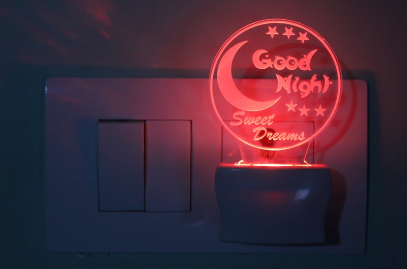 Somil 3D Illusion Effect Good Night Symbol LED Night Lamp, Self Color Changing, Dia: 5 X 10 X 5 Cm - Image 2