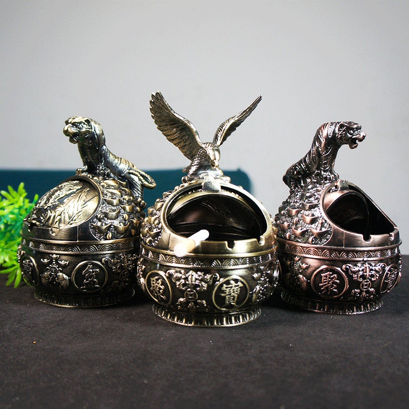 Metal Zodiac Cornucopia Ashtray Alloy Material Metal Crafts Home Decoration Tea Hall Office Gift - Image 3