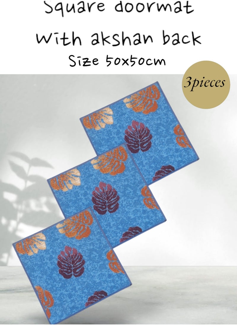 Mac Carpet Square lightweight doormat - 50 cm x 50 cm. - Set of 3 pieces Blue sky  - Image 1
