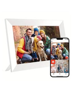 XiuWoo Electronic Digital Photo Frame, 10.1 Inch WIFI Smart Cloud Photo Album, WIFI Slideshow Digital Picture Frame With IPS Touch Screen, Sturdy And Durable Electronic Picture Frame, (1pc, White, 16G)  - Image 1