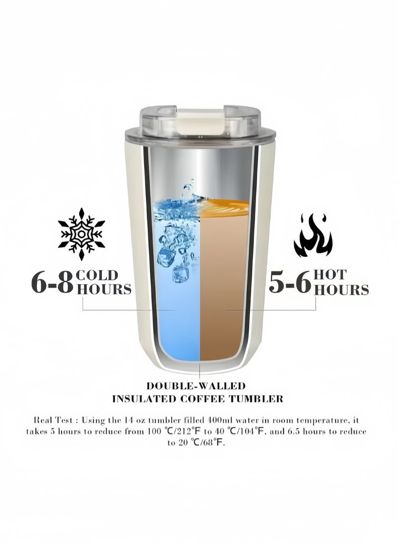 320ML Coffee Mug,Insulated Beverage Cup With Leakproof Lid, Travel Portable Car Drinking Cup，Stainless Steel Vacuum Leak proof , Purple - Image 3