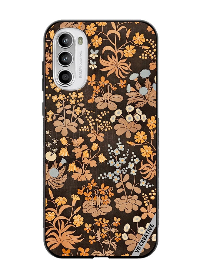 VR CREATIVE Protective Case Cover For Motorola Moto G82 Brownie Flower Design Multicolour - Image 1