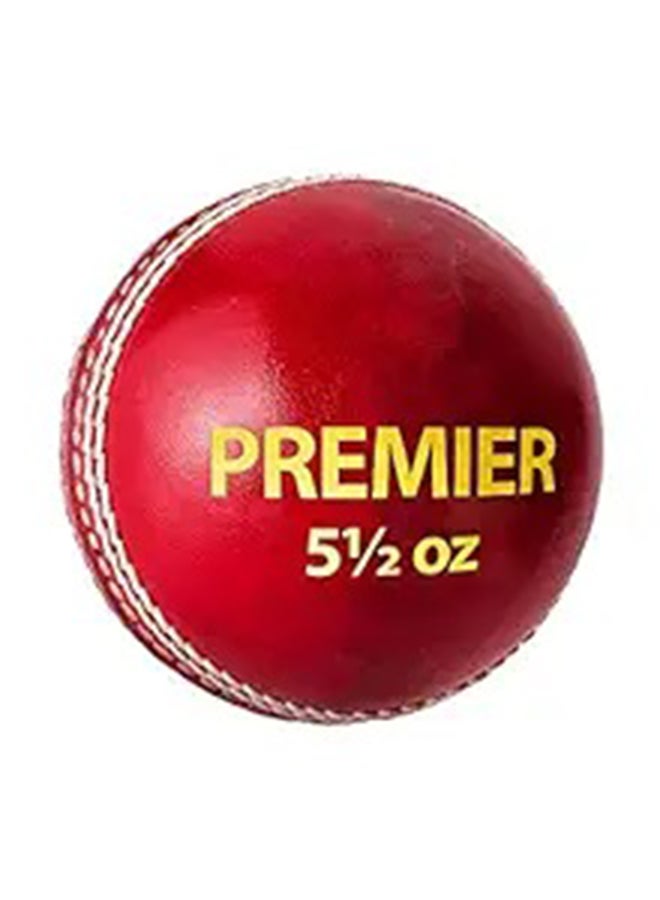 DSC Premier Leather Cricket Ball (Red)| Water Proofed Leather Ball | Suitable for Practice Game | Tournament Game | Top Quality Cork - Image 1