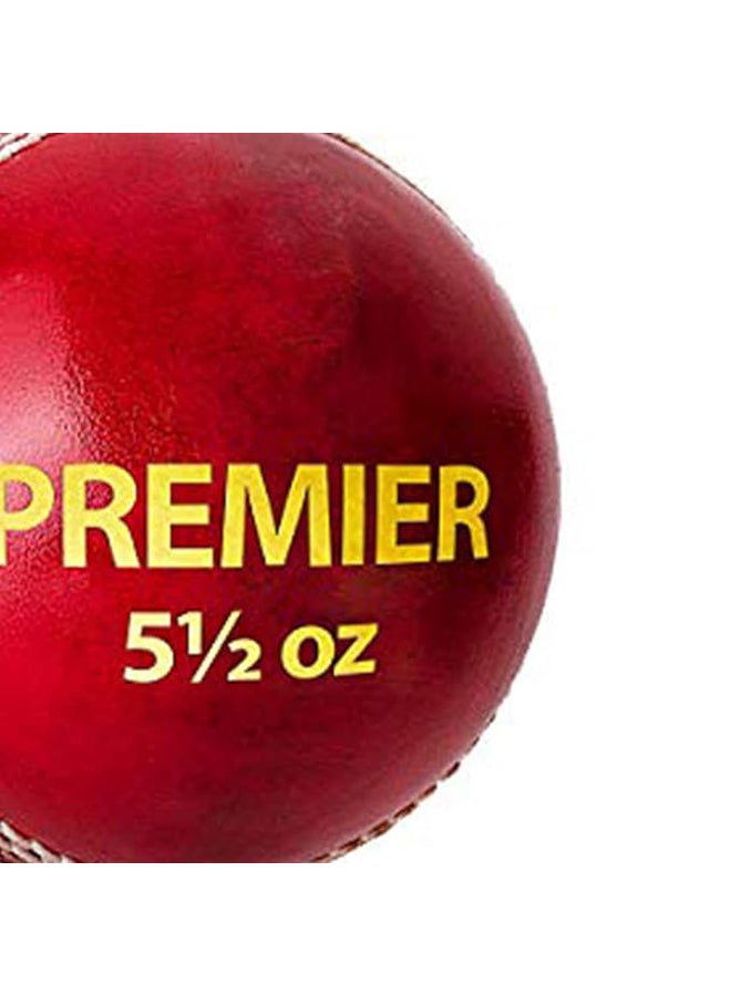 DSC Premier Leather Cricket Ball (Red)| Water Proofed Leather Ball | Suitable for Practice Game | Tournament Game | Top Quality Cork - Image 3