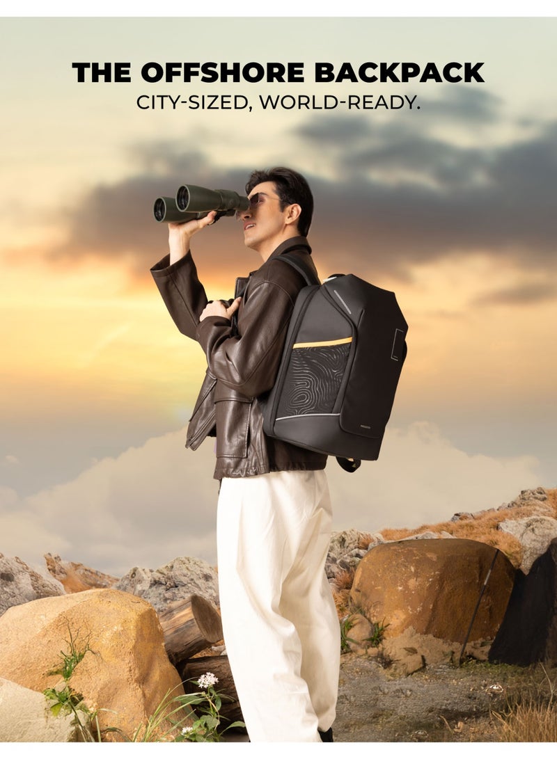 Mokobara The Offshore Backpack - 28L Capacity, Reverse Coated Nylon | Incognito, Black - Image 2