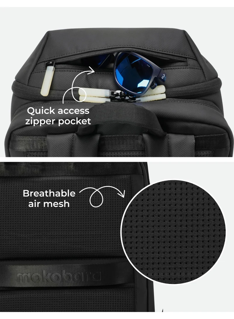 موكوبارا للتجارة ذ.م.م The Offshore Backpack - 28L Capacity, Reverse Coated Nylon | Incognito, Black
