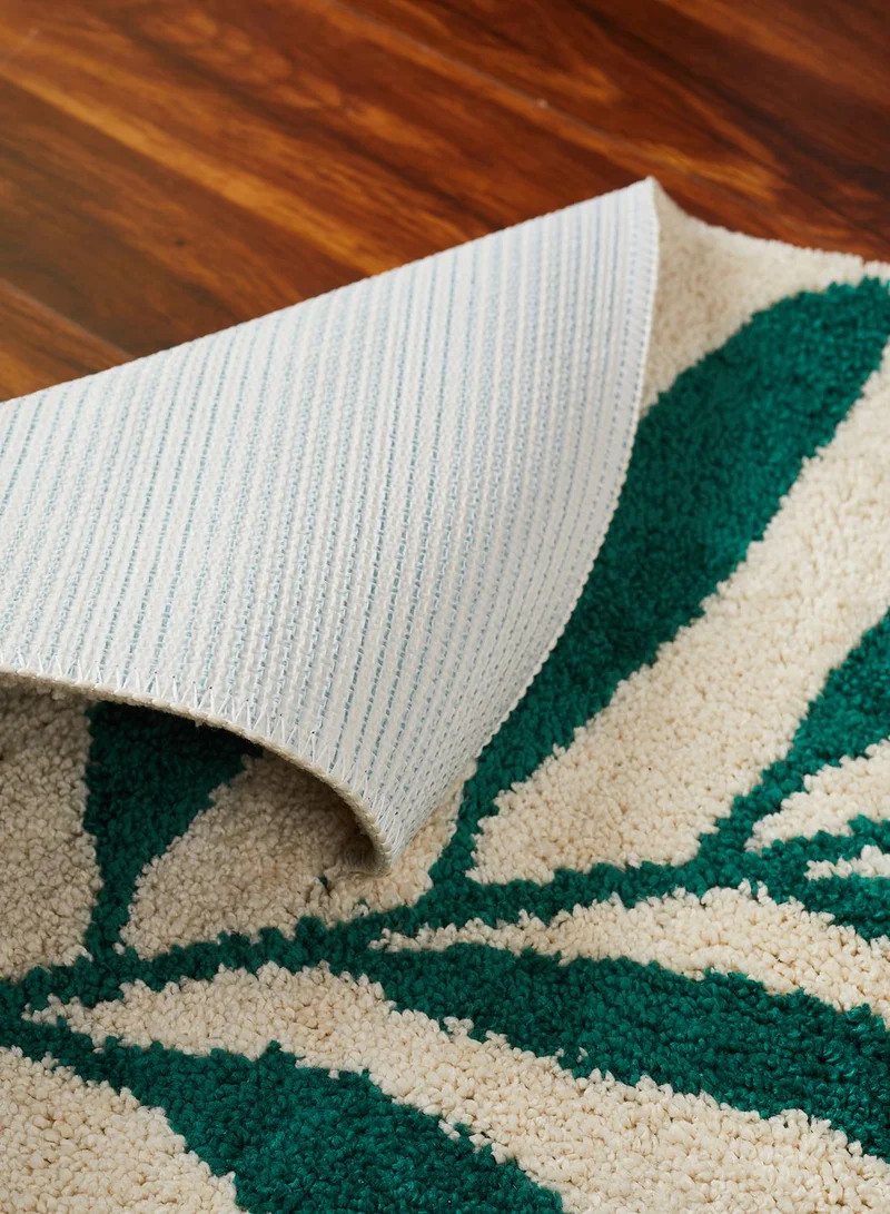 AURORA Printed Leaves Bath Mat