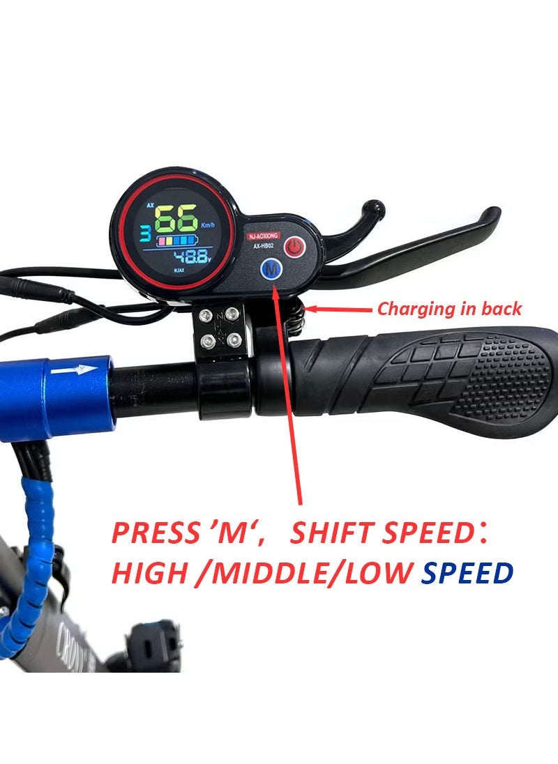 Crony - V10 Pro 1200W High Speed Electric Scooter For adult & Kids 36V/12Ah, Off-Road Tires, Dual Suspension, Front & Rear Disc Brakes, Triple Led Lights, Easy Foldable 21kg Aluminum Frame,Load 120kg，Powerful E-Bike Urban Mobility，Blue - Image 1