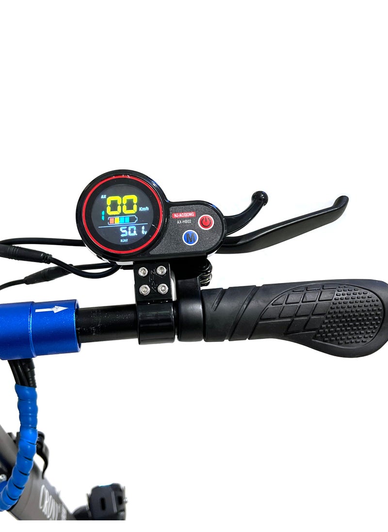 Crony - V10 Pro 1200W High Speed Electric Scooter For adult & Kids 36V/12Ah, Off-Road Tires, Dual Suspension, Front & Rear Disc Brakes, Triple Led Lights, Easy Foldable 21kg Aluminum Frame,Load 120kg，Powerful E-Bike Urban Mobility，Blue - Image 1