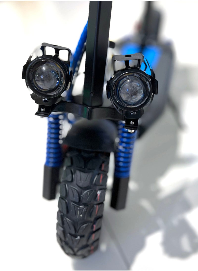 Crony - V10 Pro 1200W High Speed Electric Scooter For adult & Kids 36V/12Ah, Off-Road Tires, Dual Suspension, Front & Rear Disc Brakes, Triple Led Lights, Easy Foldable 21kg Aluminum Frame,Load 120kg，Powerful E-Bike Urban Mobility，Blue - Image 1