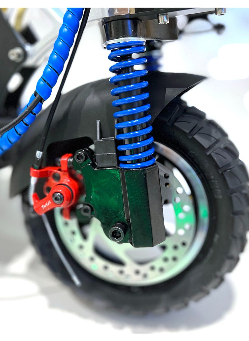 Crony - V10 Pro 1200W High Speed Electric Scooter For adult & Kids 36V/12Ah, Off-Road Tires, Dual Suspension, Front & Rear Disc Brakes, Triple Led Lights, Easy Foldable 21kg Aluminum Frame,Load 120kg，Powerful E-Bike Urban Mobility，Blue - Image 1