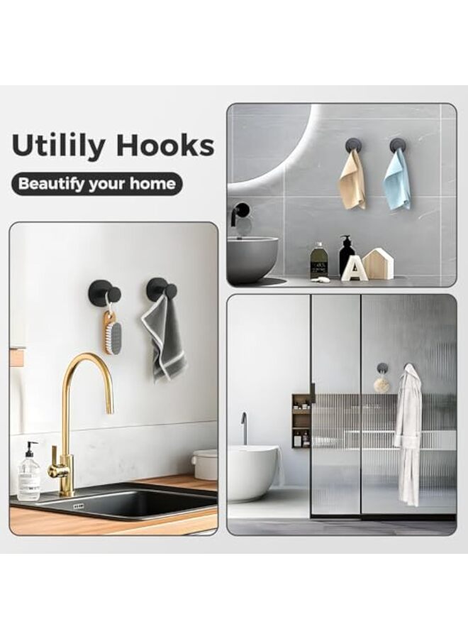 Showerr Hooks for Inside Shower,Suction Cup Hooks for Glass Window,Removable Towel Hooks for Bathrooms,4 Packs - Image 4