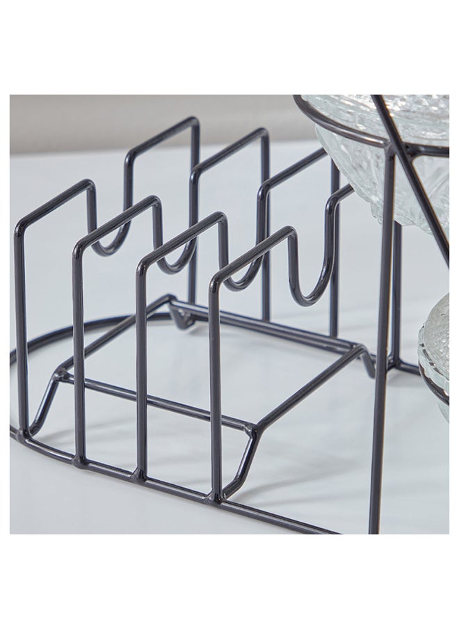 Home Box - Vintage 7-Piece Glass Snack Set 31.6x26.5x14.5 cm - Image 1