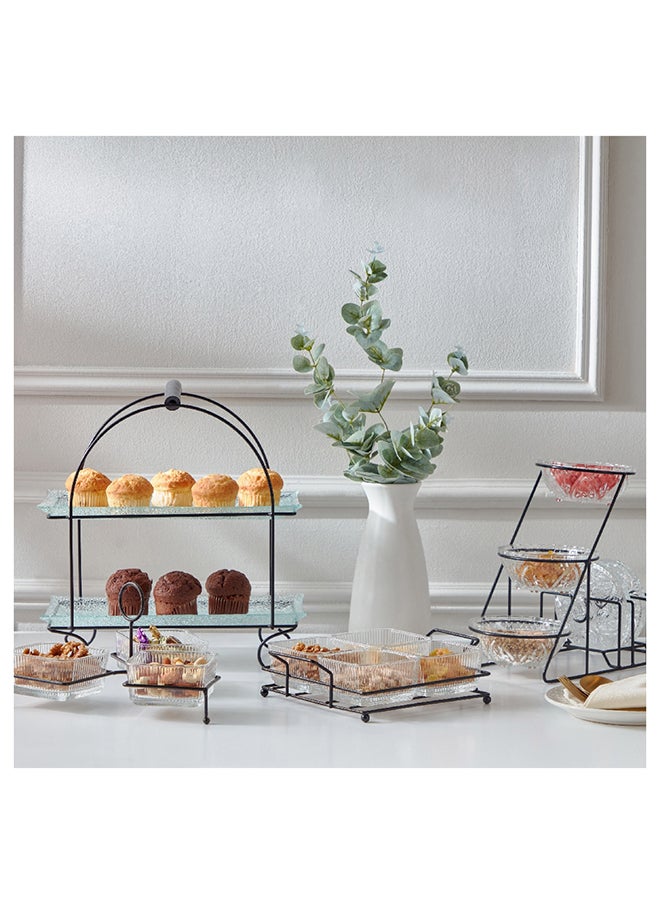 Home Box - Vintage 7-Piece Glass Snack Set 31.6x26.5x14.5 cm - Image 1