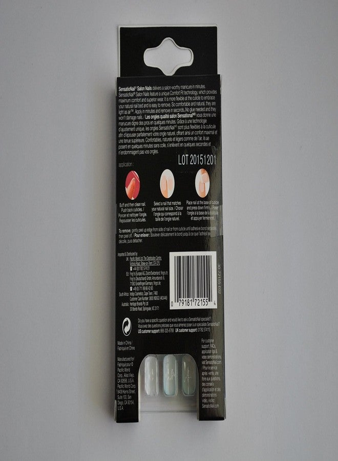 Sensationail Salon Nails Set, 28 Nails, 14 Sizes, Short, Pre-Glued 72155 - Image 3