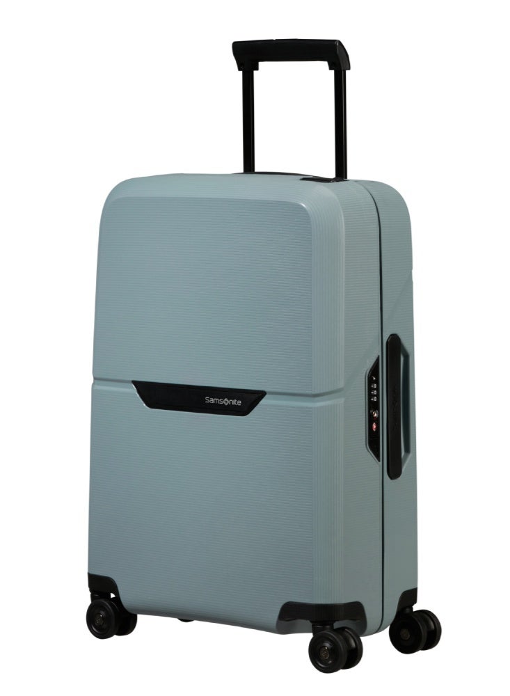 Samsonite Magnum Eco Suitcase Cabin Size 55 cm / 20 inch, 4 Spinner Wheels, Polypropylene, Ice Blue|Removable Divider Pads|Recyclex Material Technology|3 Point Locking System|ID Tag - 5 Years International Warranty - Image 1