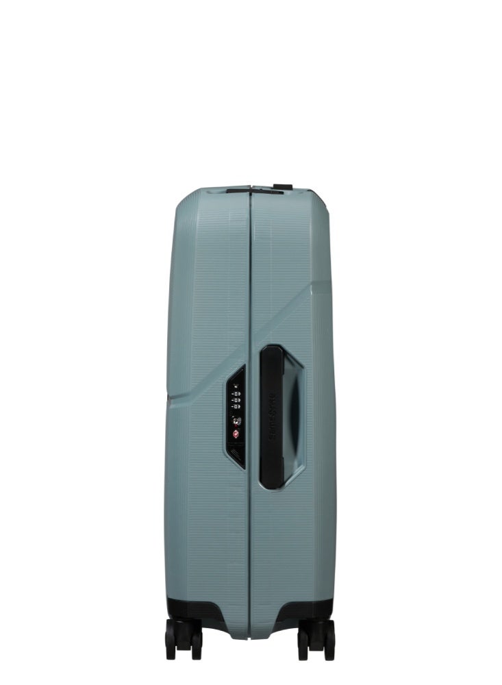 Samsonite Magnum Eco Suitcase Cabin Size 55 cm / 20 inch, 4 Spinner Wheels, Polypropylene, Ice Blue|Removable Divider Pads|Recyclex Material Technology|3 Point Locking System|ID Tag - 5 Years International Warranty - Image 2