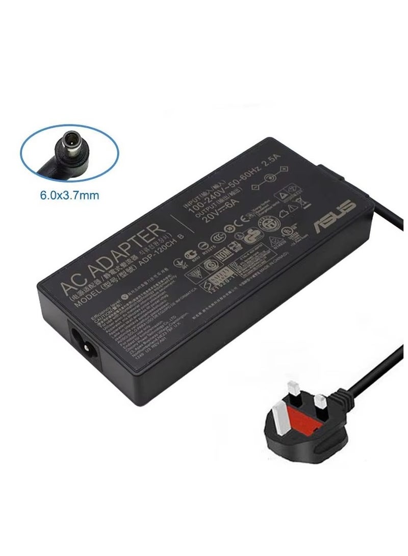 Max Power 20V 6A 120W 6.0x3.7mm ADP-120CH B AC Adapter Laptop Charger Compatible For Asus FX705GM FX705DT FX705GE FX705GD FX705DY FX505GM FX505GD - Image 1