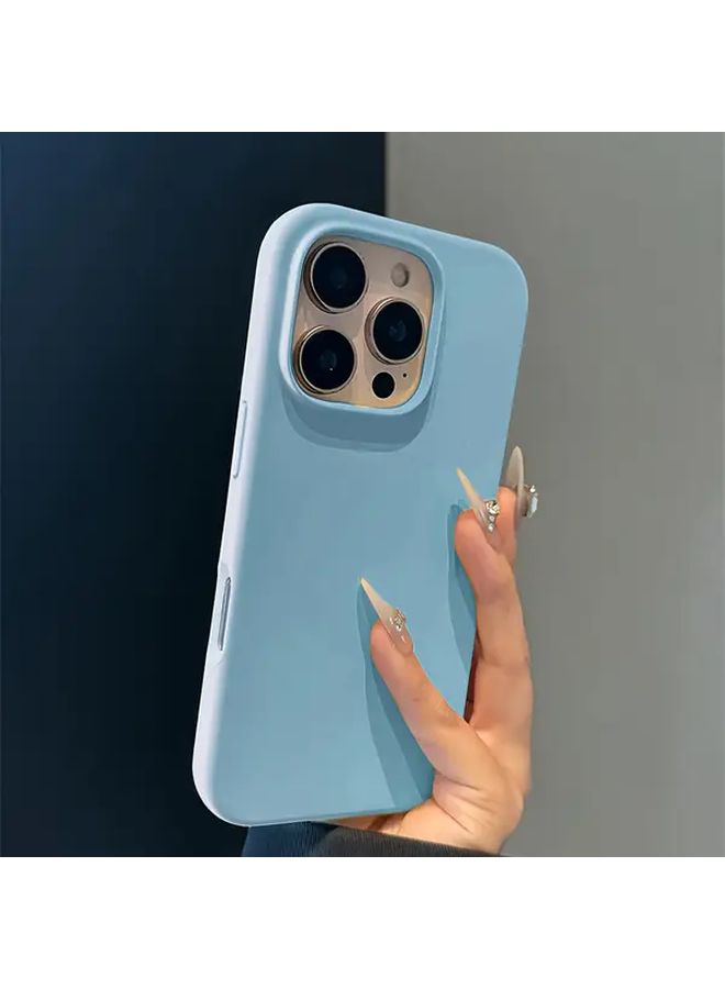 حافظة ناعمة مقاومة للصدمات من فئة الأعمال الممتازة لهاتف iPhone 12 Pro Max، بلون أزرق سماوي، بتصميم بسيط بلون واحد، حماية عالية الجماليات - Image 5