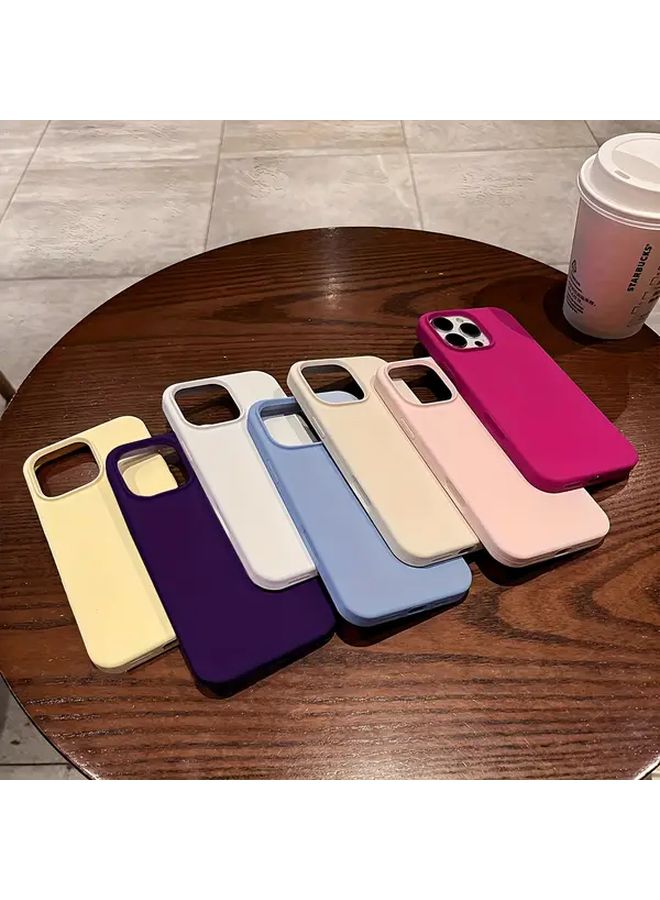حافظة ناعمة مقاومة للصدمات من فئة الأعمال الممتازة لهاتف iPhone 12 Pro Max، بلون أزرق سماوي، بتصميم بسيط بلون واحد، حماية عالية الجماليات - Image 2