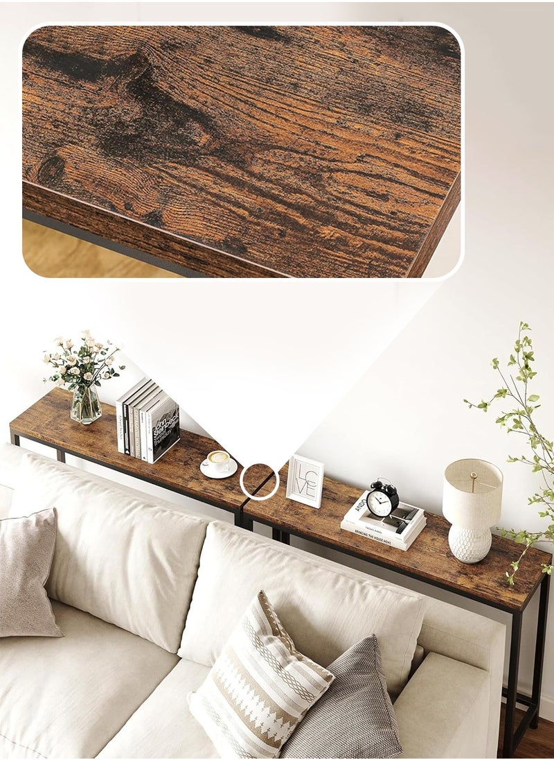 Narrow Console Table, Entryway Table for Small Space, Living Room Simple Sofa Table, Easy-To-Assemble Side End Table Display Table for Hallway,75 x 24 x 75 cm