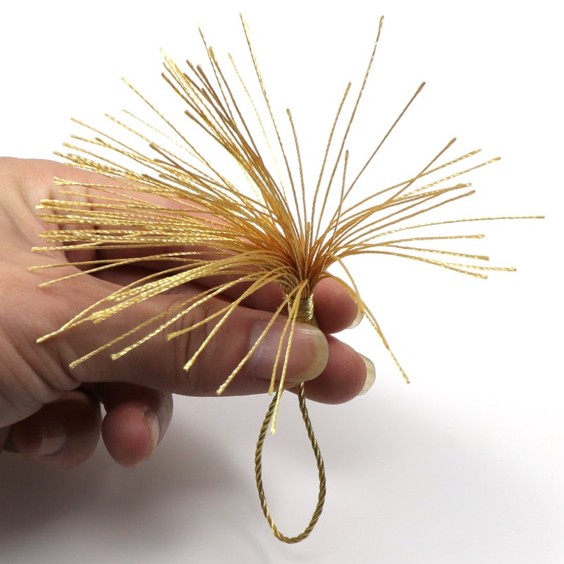 VAPKER 100 Pieces Light Gold 13cm/5-Inch Silky Handmade Soft Tassels Floss Bookmark Tassels with 2-Inch Cord Loop for Jewelry Making, DIY Projects, Bookmarks - Image 5