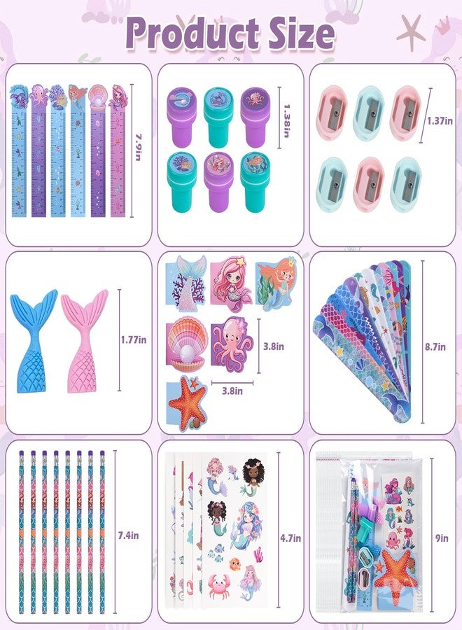 Ulema 108 Pcs Mermaid Party Favors Birthday Gifts Stickers Little Mermaid Party Decorations Goodie Bags Stuffer Pinata Supplies Classroom Rewards. - Image 3