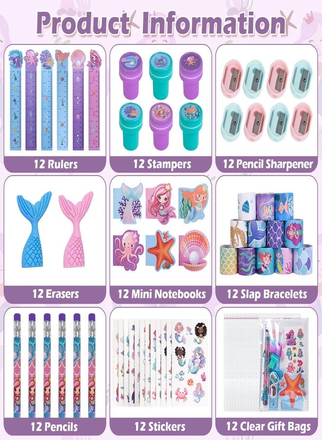 Ulema 108 Pcs Mermaid Party Favors Birthday Gifts Stickers Little Mermaid Party Decorations Goodie Bags Stuffer Pinata Supplies Classroom Rewards. - Image 2