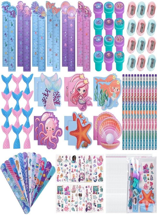 Ulema 108 Pcs Mermaid Party Favors Birthday Gifts Stickers Little Mermaid Party Decorations Goodie Bags Stuffer Pinata Supplies Classroom Rewards. - Image 1