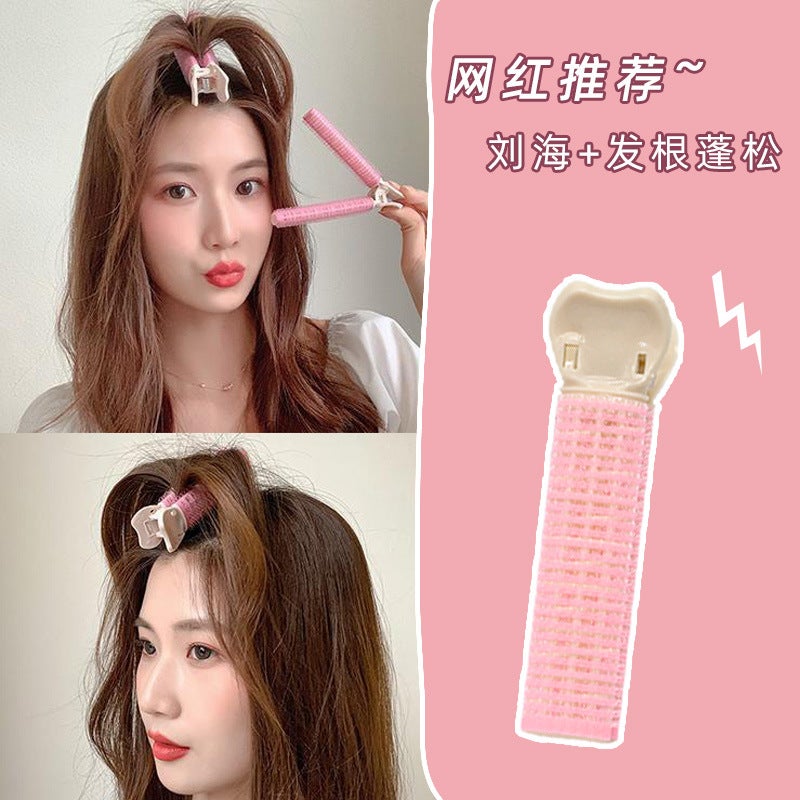 Generic High Cranial Top Wind Plastic Comb Hair Blowing Artifact Pad Hair Root Hairpin Hair Natural Fluffy Clip Seamless Styling Clip Headwear Ordinary pink hair root clip