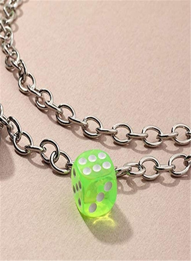 سلسلة محفظة جيب بانك من بينغيونغ تشانغ إتش آند زد، بتصميم ملاك لطيف، ونرد، وفطر، وقلب، وأشواك، وبنطال جينز، وسلسلة حزام متعددة الطبقات، وسلسلة خصر، وسلسلة بطن، ومجوهرات للجسم للنساء والفتيات - نرد - Image 3