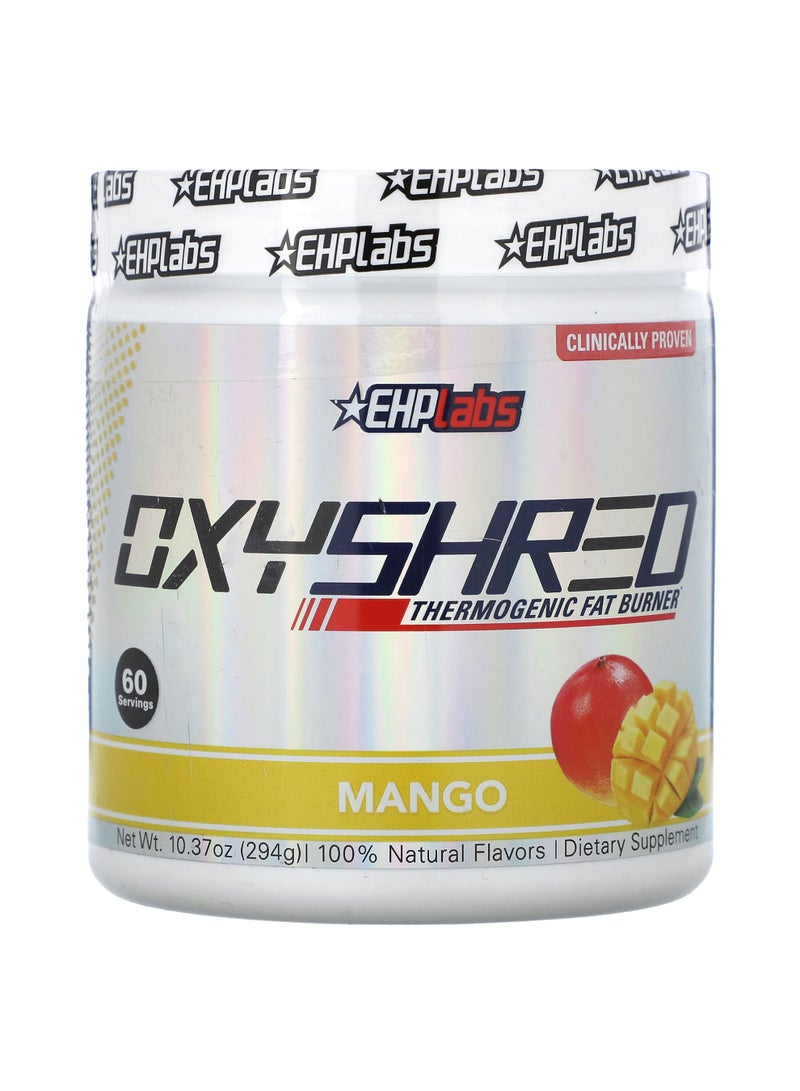 OxyShred, Thermogenic Fat Burner, Mango, 10.37 oz (294 g)