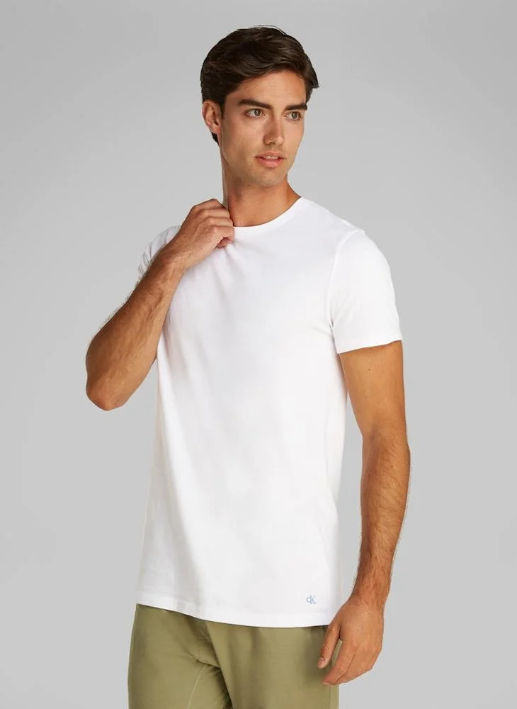 كالفن كلاين Cotton T-Shirts Short Sleeve Crew Neck - 3 Pack