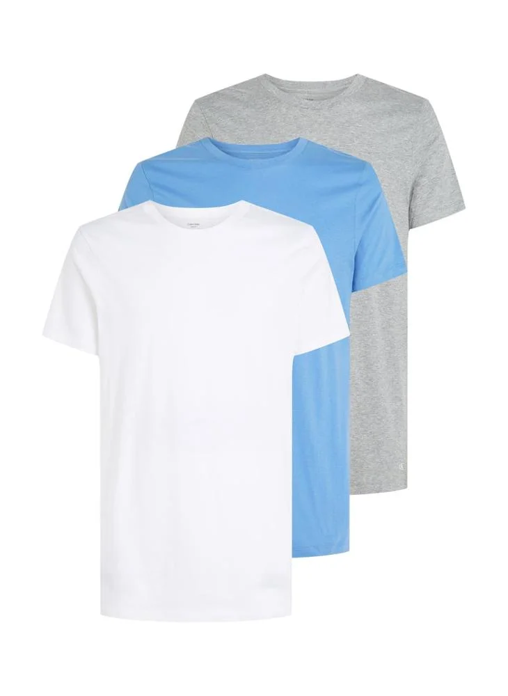 كالفن كلاين Cotton T-Shirts Short Sleeve Crew Neck - 3 Pack