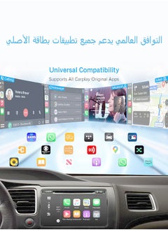 Generic Mini Wireless Carplay Adapter, Convert Wired to Wireless Car Play & Android Auto 2-in-1 Adapter for Apple iPhone & Android Phone, Plug & Play, Auto Connect, No Delay, w/USB C for iOS 10+ Android 11+  - Image 3