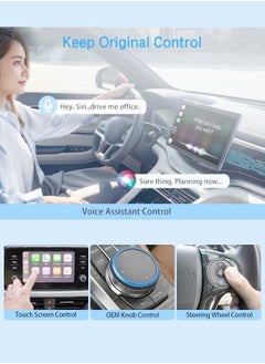 Generic Mini Wireless Carplay Adapter, Convert Wired to Wireless Car Play & Android Auto 2-in-1 Adapter for Apple iPhone & Android Phone, Plug & Play, Auto Connect, No Delay, w/USB C for iOS 10+ Android 11+  - Image 5