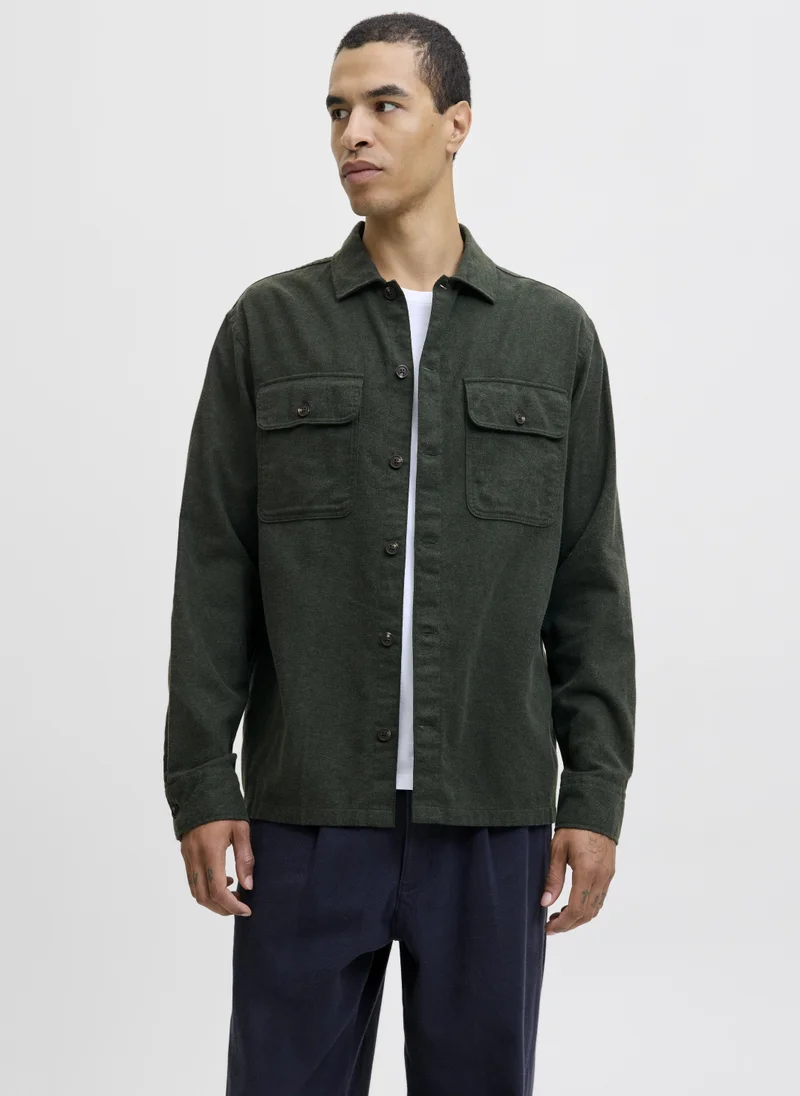 جاك اند جونز Casual Long Sleeve Over Shirt