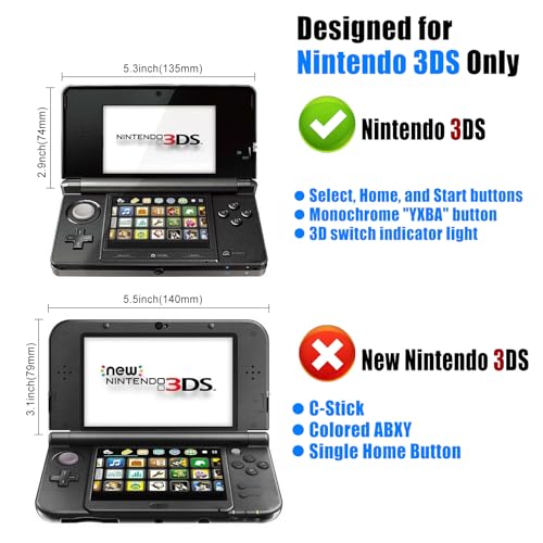 VSEER 3DS Case - VSEER Ultra Clear Crystal Transparent Hard Shell Protective Case Cover Skin for Nintendo 3DS - Image 3