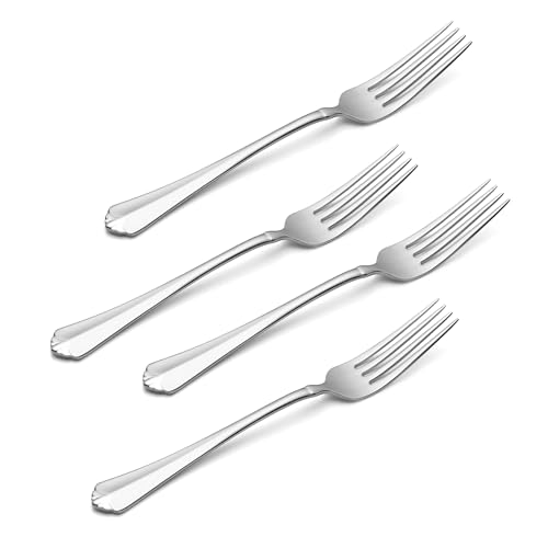 Oneida Silverware Set Juilliard Fine Flatware 4Piece Dinner Forks Set Service For 4 1810 Stainless Steel Rust Resistant Dishwasher Safe Home And Kitchen Utensils Silver 4 Piece - Image 3