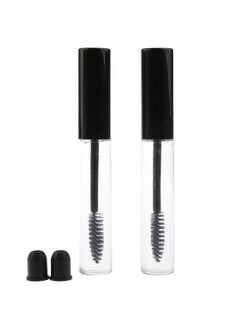 Vinayakart 2Pcs Of 10Ml Empty Tube Eyelash Cream Mascara Wand Container Bottle Vials With Brush And Plugs Diy  - Image 1