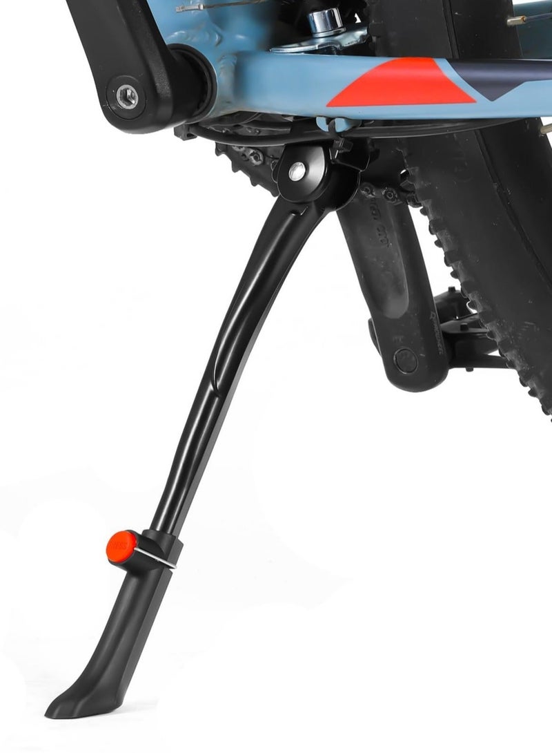 Captaintech Bicycles Stand, Adjustable Aluminum Alloy Bike Kickstand for 16 inch, 20 inch, 24 inch, 26 inch Bicycles - Button-style Latch, Suitable for Mountain, Road, and Hybrid Bikes - Image 1