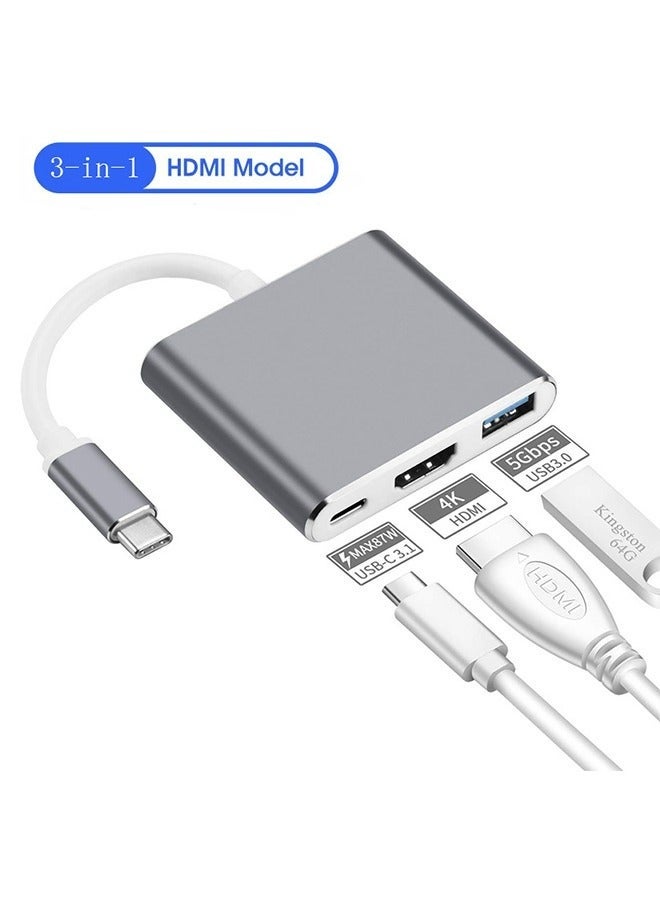 كيلا محول USB C إلى HDMI - محول AV متعدد المنافذ بدقة 4K (لا يحتاج إلى طاقة) موصل شاشة لمزامنة الفيديو والصوت لجهاز iPhone/MacBook Pro/Air/iPad Pro إلى شاشة عرض HDTV - Image 1