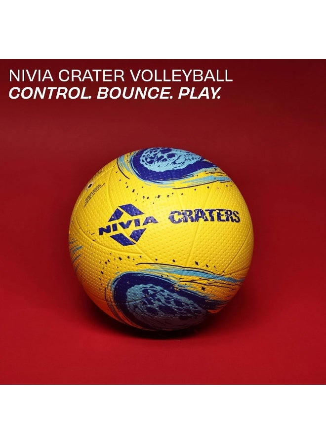 نيفيا كرة طائرة نيفيا كريتر مع مضخة هواء - المقاس: 4 (عبوة من قطعتين، أصفر/أزرق) - Image 2