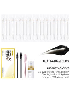 ibcccndc Eyelash And Brow Tint Color Kit, Instant Eyebrow Brown Hair Color Kit Voluminous Coloring For Lash And Brow Perfect Partner For Lash Perm Lift Lamination Treatment, Quick Results (Natural Black)  - Image 3