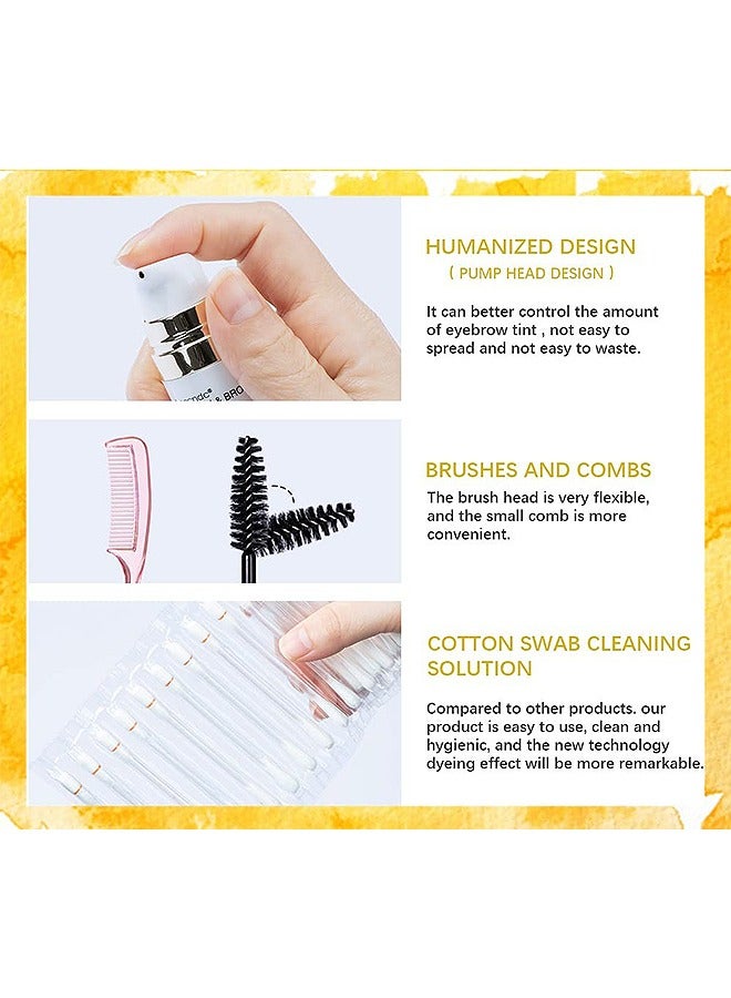 ibcccndc Eyelash And Brow Tint Color Kit, Instant Eyebrow Brown Hair Color Kit Voluminous Coloring For Lash And Brow Perfect Partner For Lash Perm Lift Lamination Treatment, Quick Results (Natural Black) - Image 5