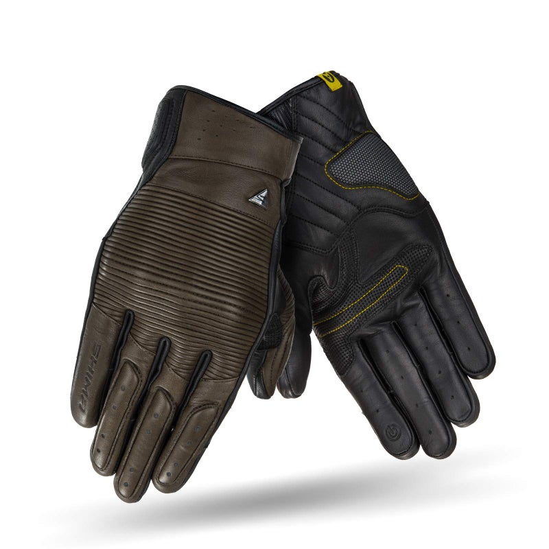 SHIMA Blake Motrocycle Gloves for Men Breathable Elastic Touchscreen Vintage Biker Riding Gloves Leather with Knuckle Protector Wrist and Finger Impact Absorbers Reinforced Palm Brown XXL