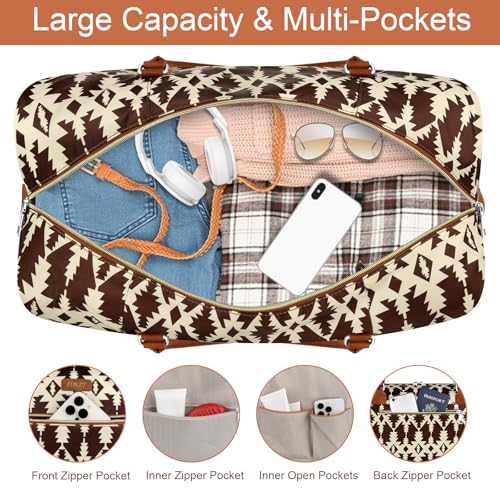 ITIEZY Women's 3-Piece Waterproof Travel Duffel Set - Weekender Overnight Bag with Shoe Compartment, Carry-On Tote & Toiletry Bag for Gym, Business Trip, Weekend Getaways - Image 4