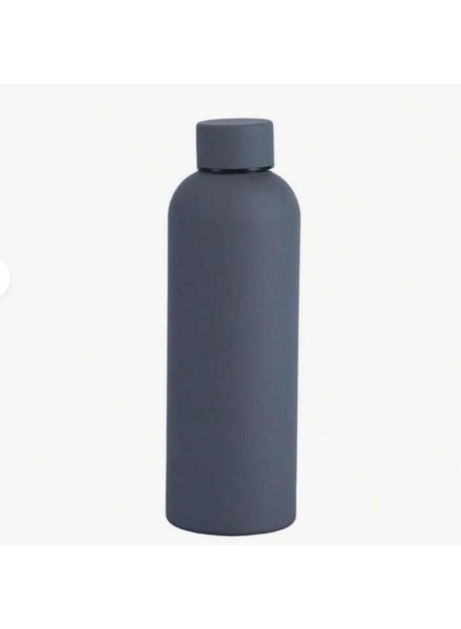 Insulated water bottle bpa free stainless steel for cold and hot drinks double wall and leakproof 500ml grey - Image 1