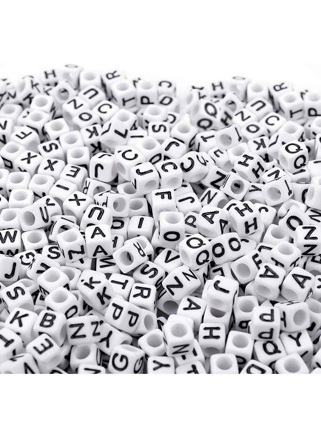 Augshy Letter Beads Augshy 1200Pcs Square Letter Beads For Bracelets Making Jewely Diy Necklace Bracelet(6Mm) - Image 1