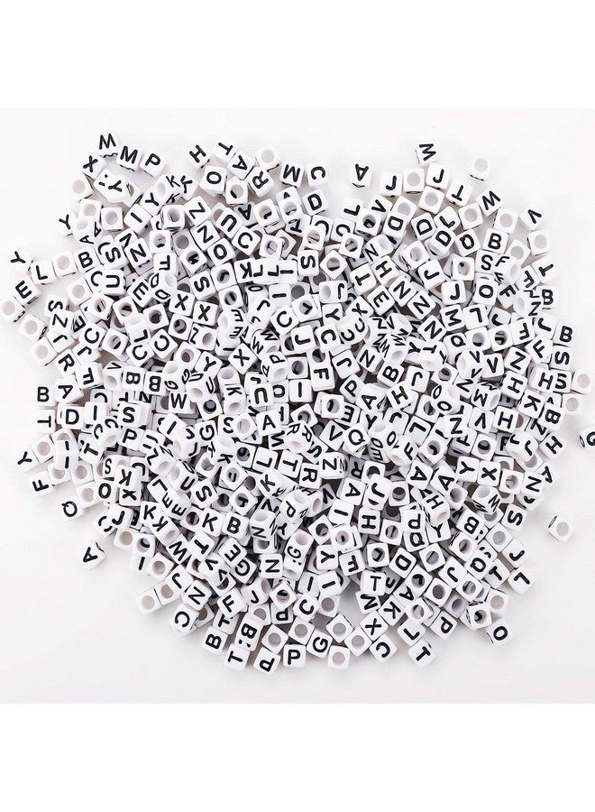 Augshy Letter Beads Augshy 1200Pcs Square Letter Beads For Bracelets Making Jewely Diy Necklace Bracelet(6Mm) - Image 3